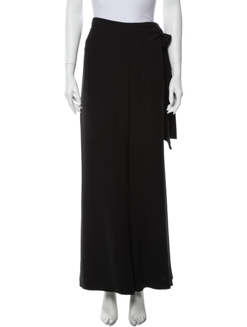 Giorgio Armani Silk Wide Leg Pants Black