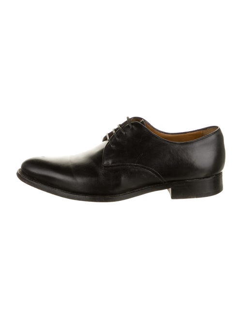 Giorgio Armani Leather Derby Shoes Black