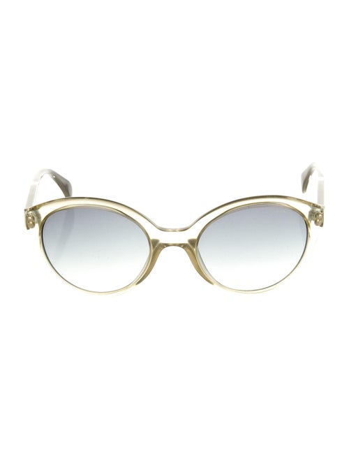 Giorgio Armani Round Gradient Sunglasses Green