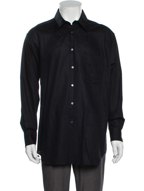 Giorgio Armani Long Sleeve Dress Shirt Black