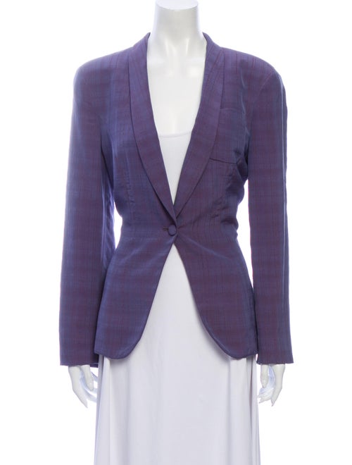 Giorgio Armani Silk Blazer Purple
