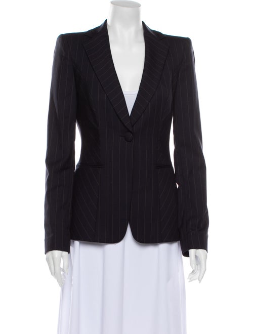 Giorgio Armani Striped Blazer Blue