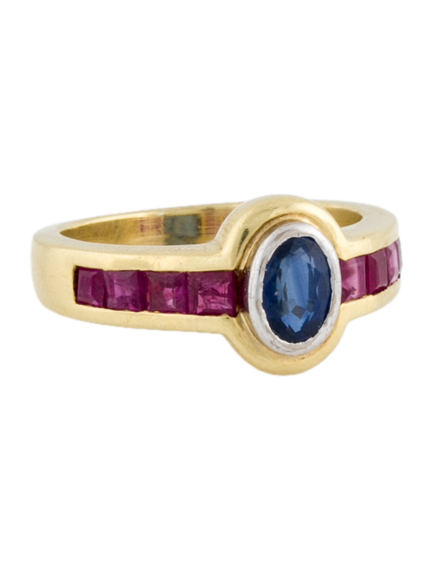 Giovane 18K Ruby & Sapphire Cocktail Ring
