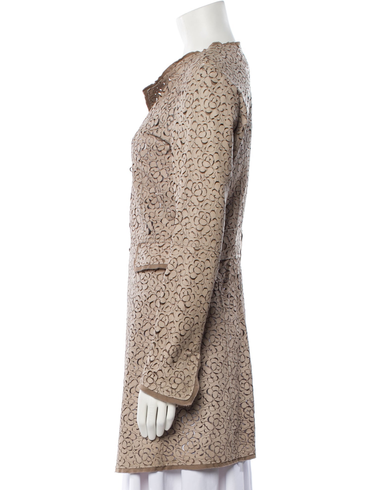 Gimo's Italiana Leather Printed Faux Fur Coat