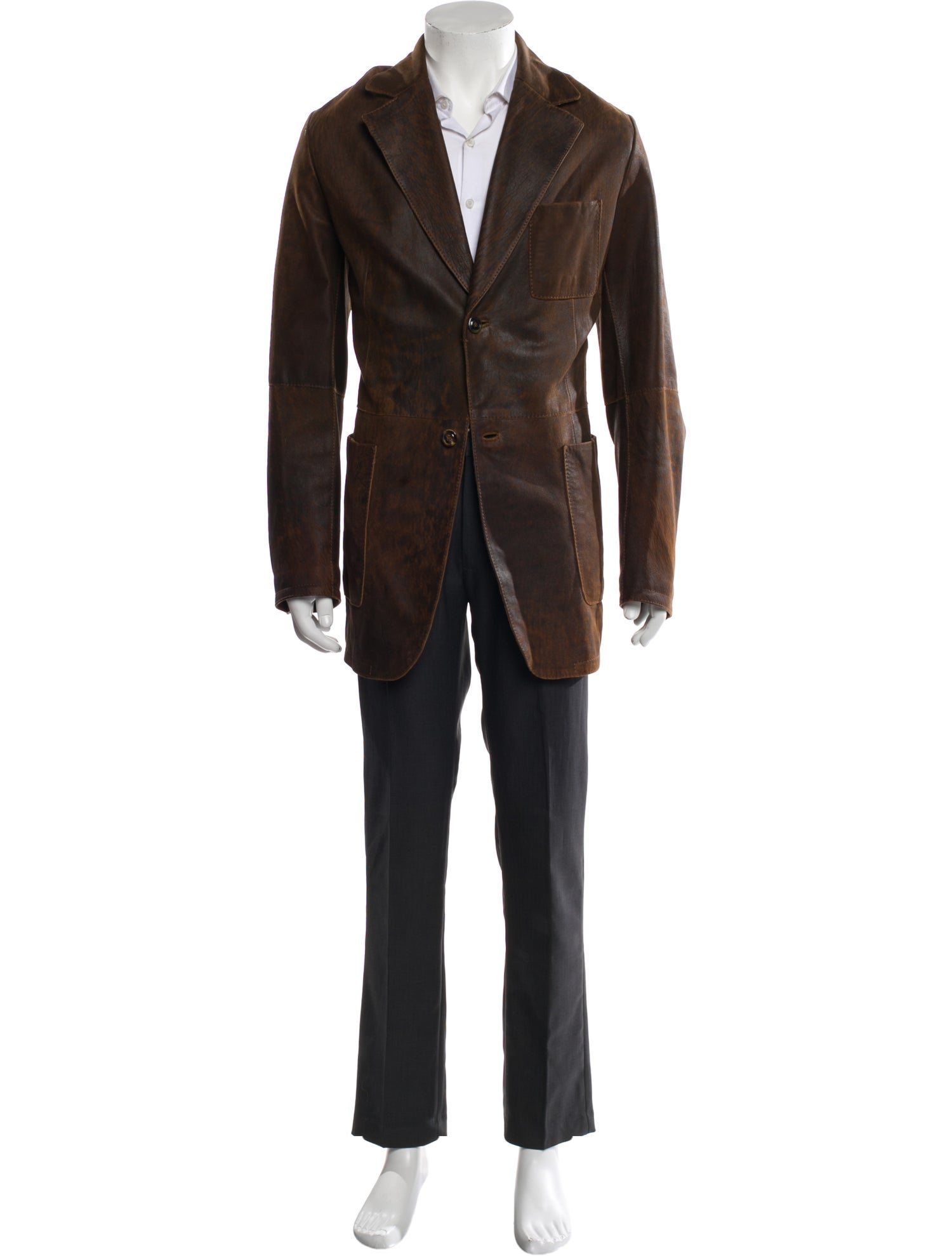 Gimo's Italiana Calf Leather Overcoat