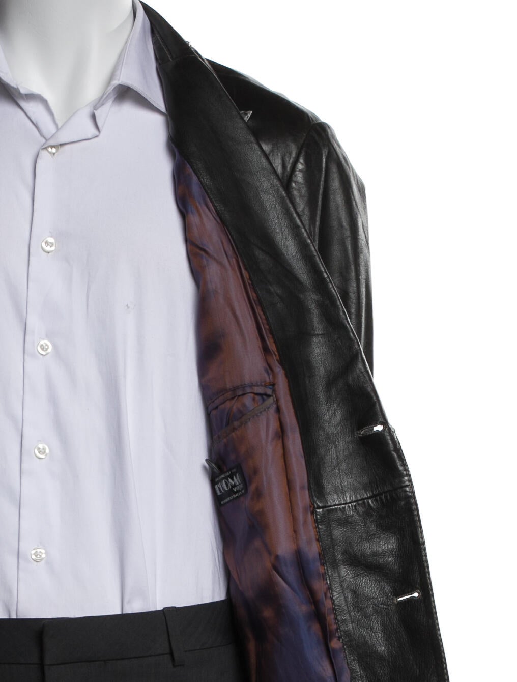 Gimo's Italiana Leather Overcoat