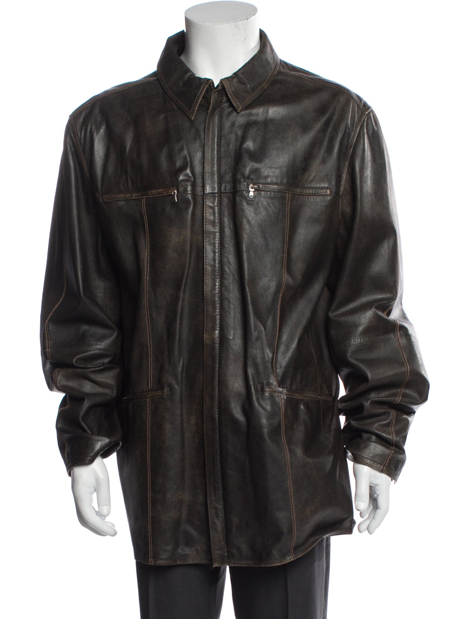 Gimo's Italiana Leather Utility Jacket