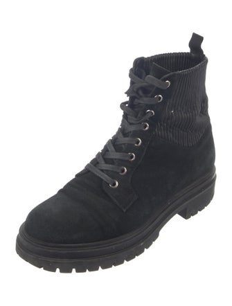 Gianvito Rossi Suede Combat Boots