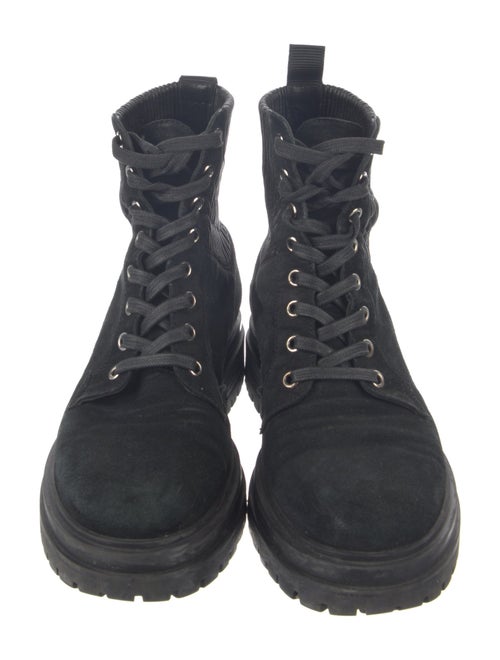 Gianvito Rossi Suede Combat Boots