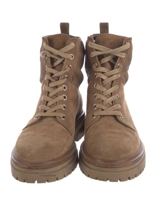 Gianvito Rossi Suede Combat Boots