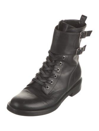 Gianvito Rossi Leather Combat Boots