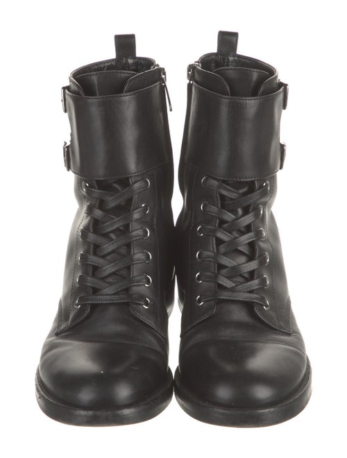 Gianvito Rossi Leather Combat Boots