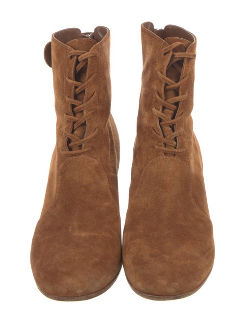 Gianvito Rossi Suede Lace-Up Boots