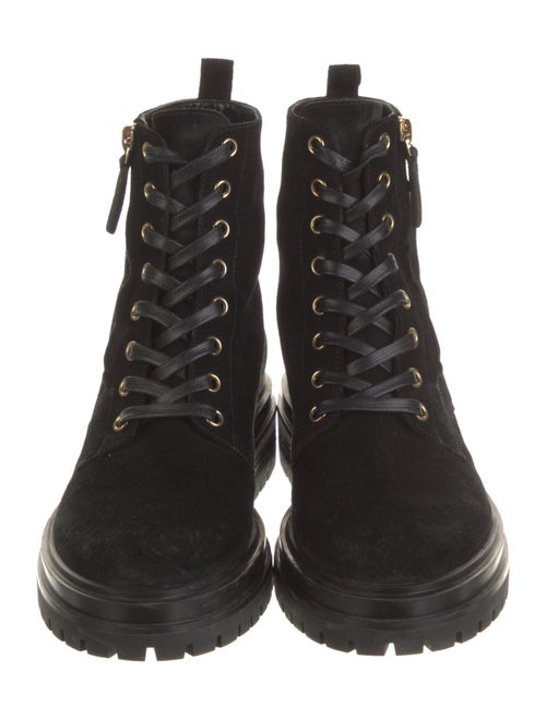 Gianvito Rossi Suede Combat Boots