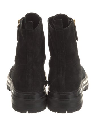 Gianvito Rossi Suede Combat Boots