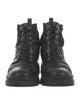 Gianvito Rossi Leather Embroidered Accent Combat Boots