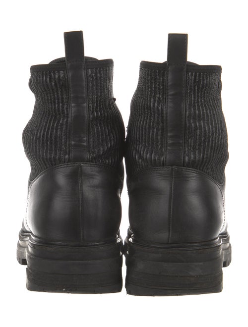 Gianvito Rossi Leather Embroidered Accent Combat Boots