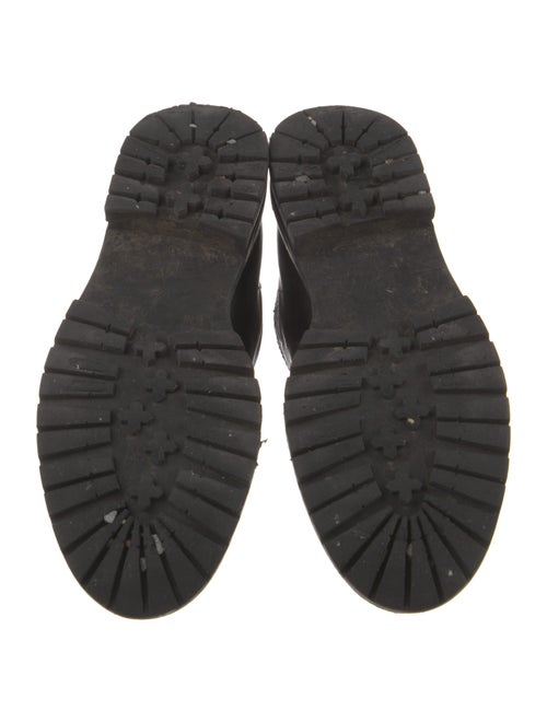 Gianvito Rossi Leather Embroidered Accent Combat Boots