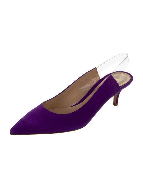 Gianvito Rossi Suede Slingback Pumps
