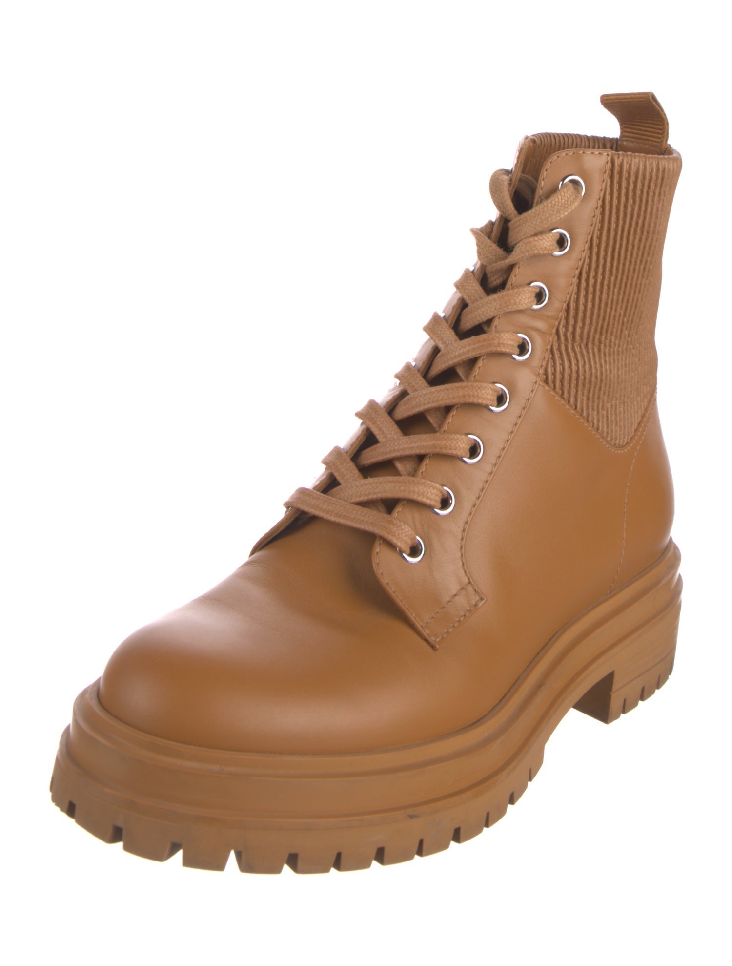 Gianvito Rossi Leather Combat Boots