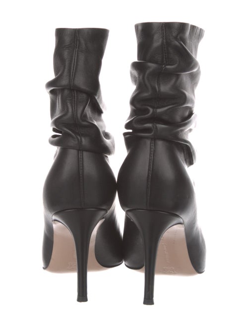 Gianvito Rossi Leather Pleated Accents Slouch Boots