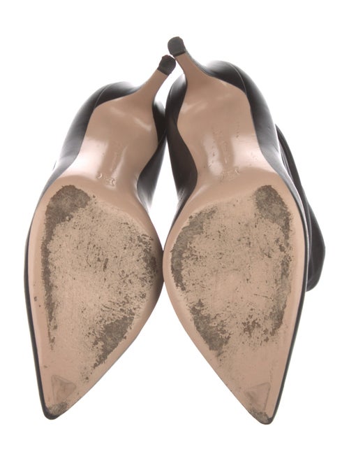 Gianvito Rossi Leather Pleated Accents Slouch Boots