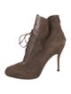 Gianvito Rossi Suede Lace-Up Boots