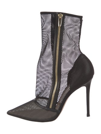 Gianvito Rossi Mesh Accents Sock Boots