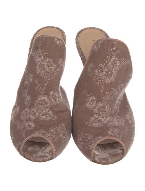 Gianvito Rossi Velvet Patterned Slides
