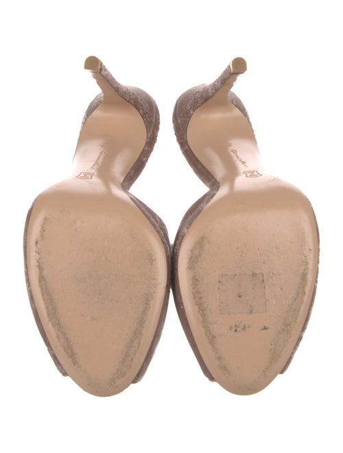 Gianvito Rossi Velvet Patterned Slides