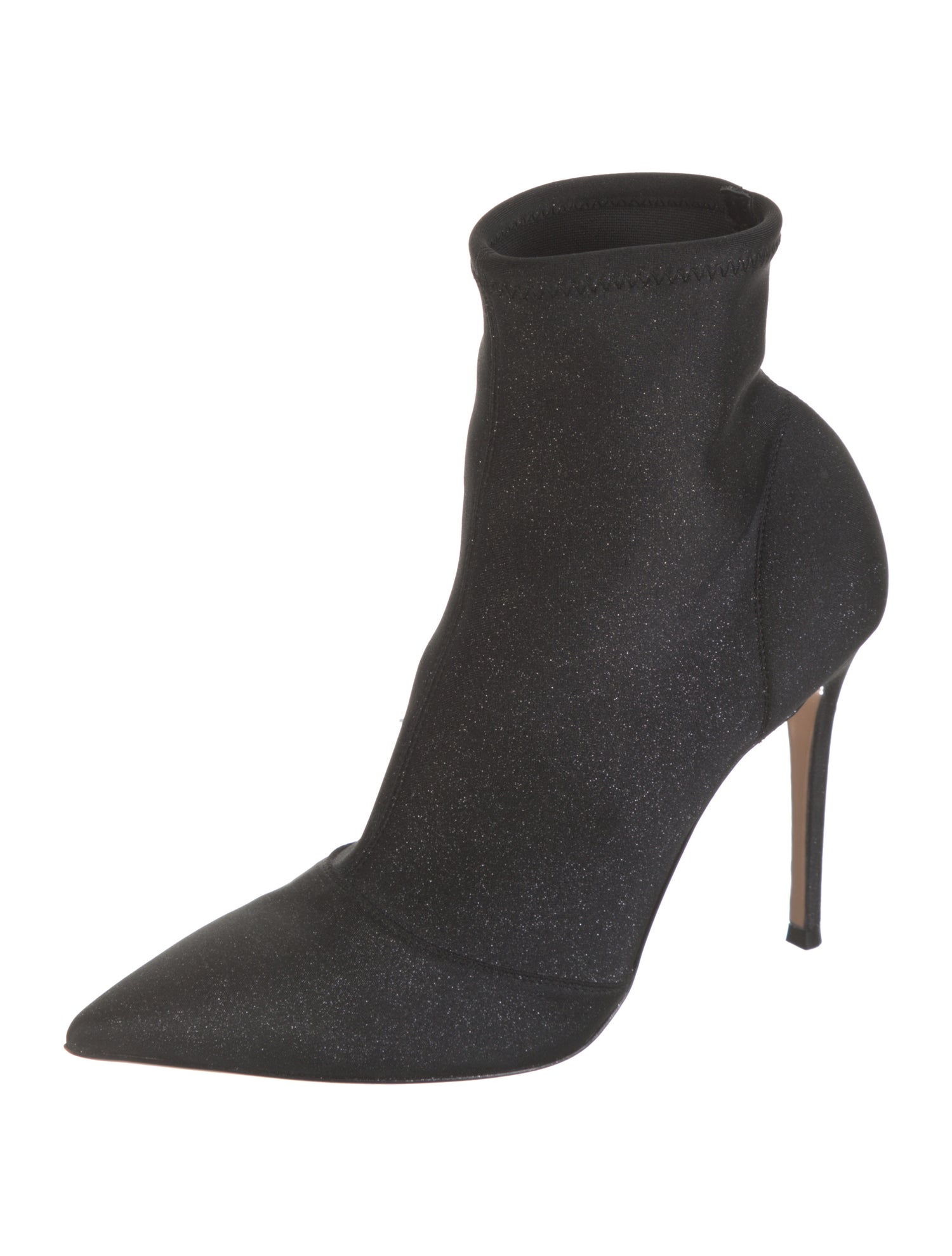 Gianvito Rossi Neoprene Glitter Accents Sock Boots