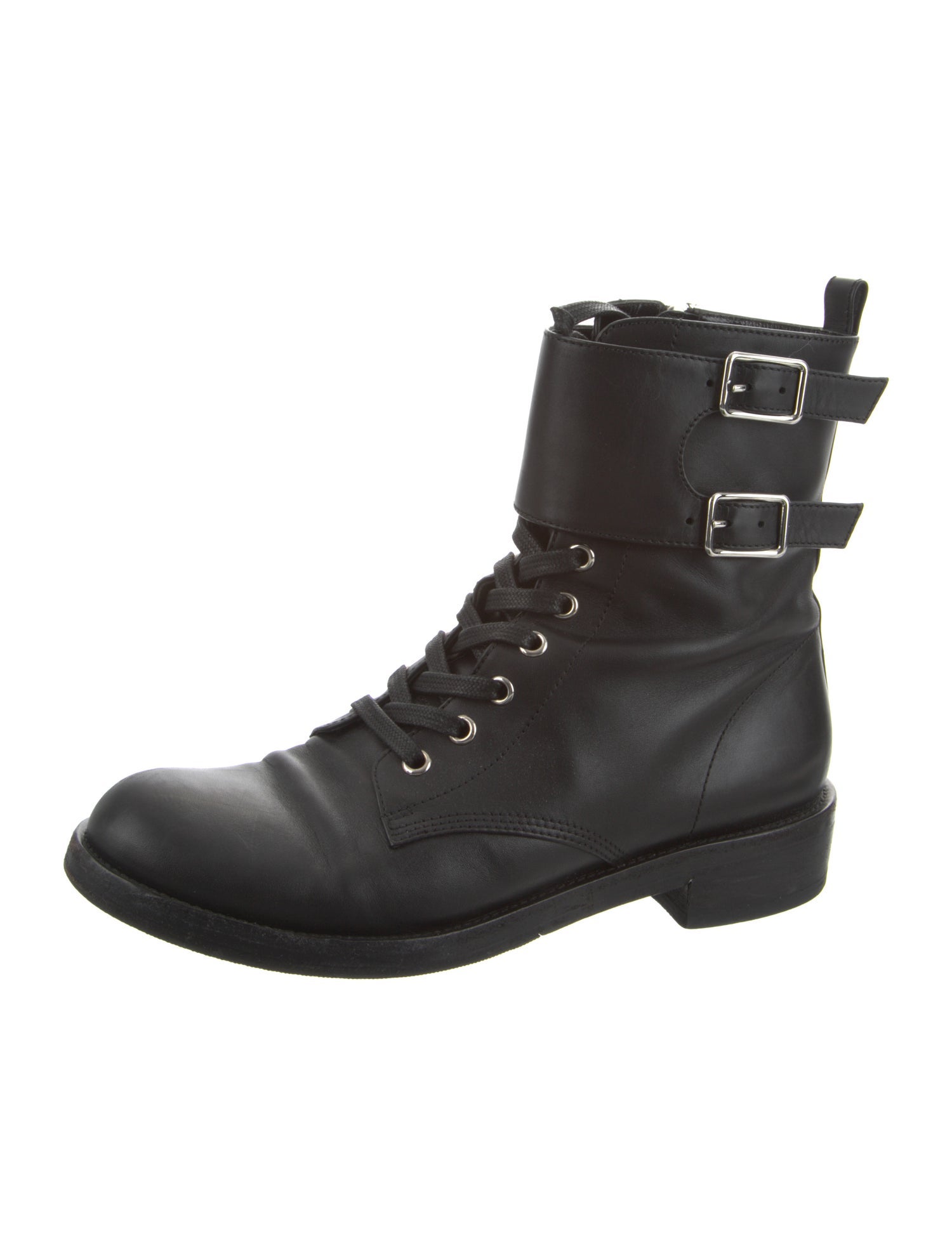 Gianvito Rossi Leather Combat Boots
