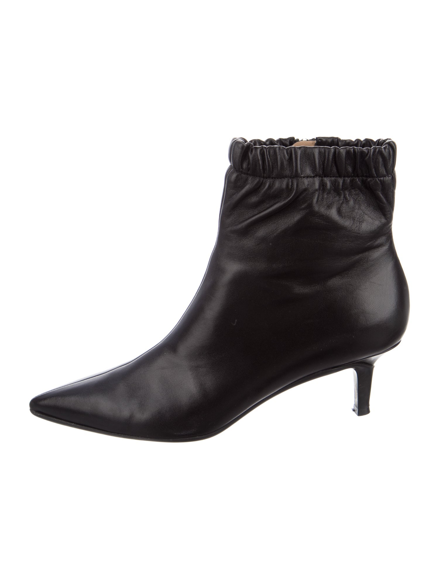 Gianvito Rossi Leather Ruffle Embellishment Boots