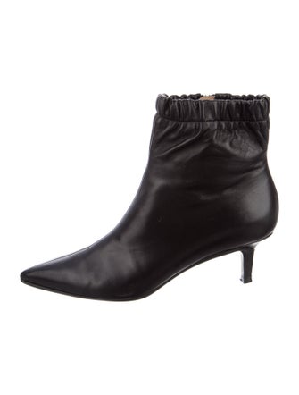 Gianvito Rossi Leather Ruffle Embellishment Boots