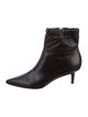 Gianvito Rossi Leather Ruffle Embellishment Boots