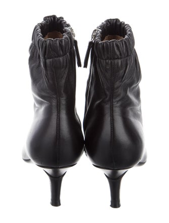 Gianvito Rossi Leather Ruffle Embellishment Boots