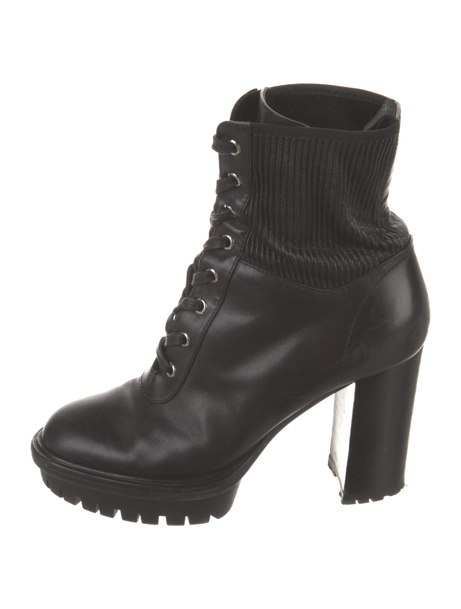 Gianvito Rossi Leather Combat Boots