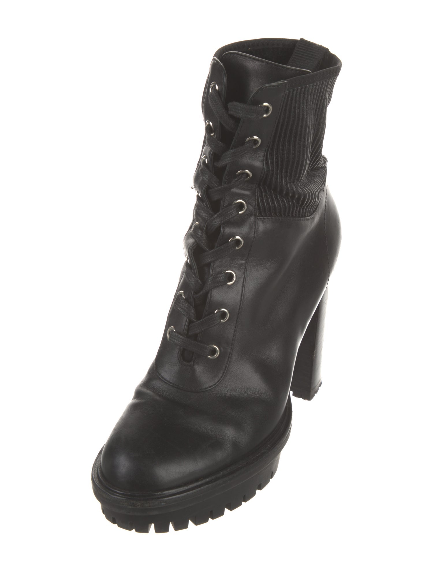 Gianvito Rossi Leather Combat Boots