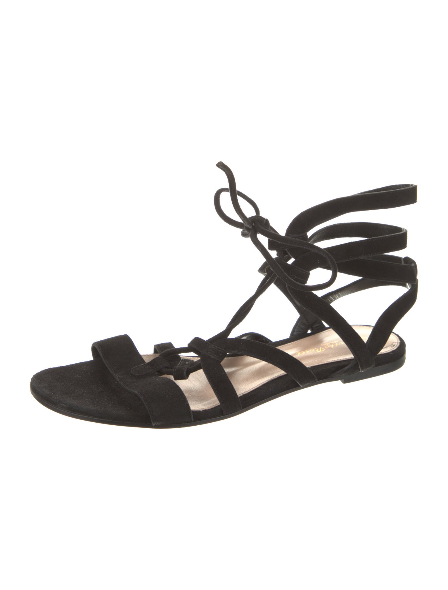 Gianvito Rossi Suede Cutout Accent Gladiator Sandals