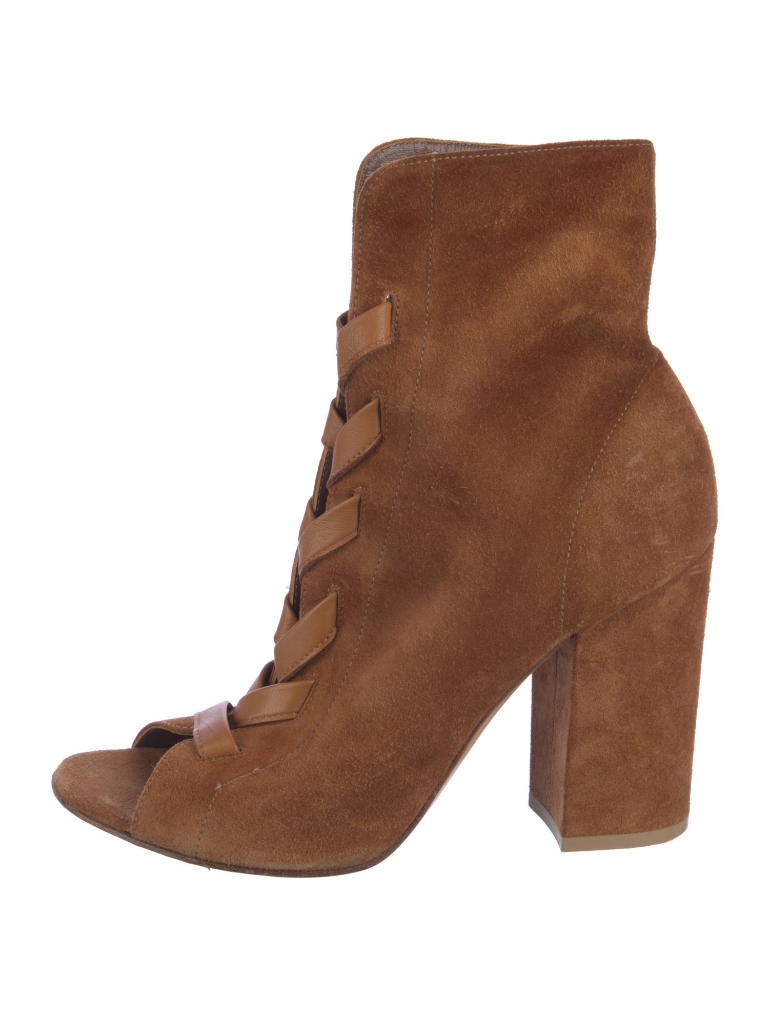 Gianvito Rossi Suede Lace-Up Boots