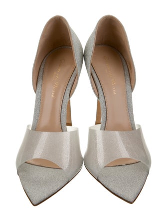 Gianvito Rossi Glitter D'Orsay Pumps