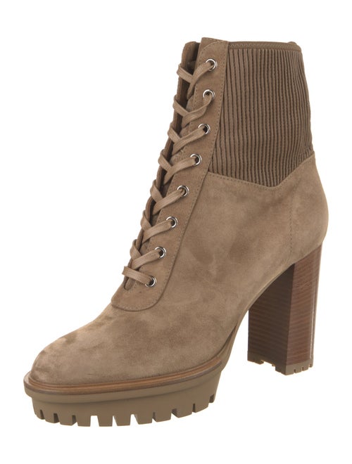 Gianvito Rossi Suede Lace-Up Boots
