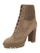 Gianvito Rossi Suede Lace-Up Boots