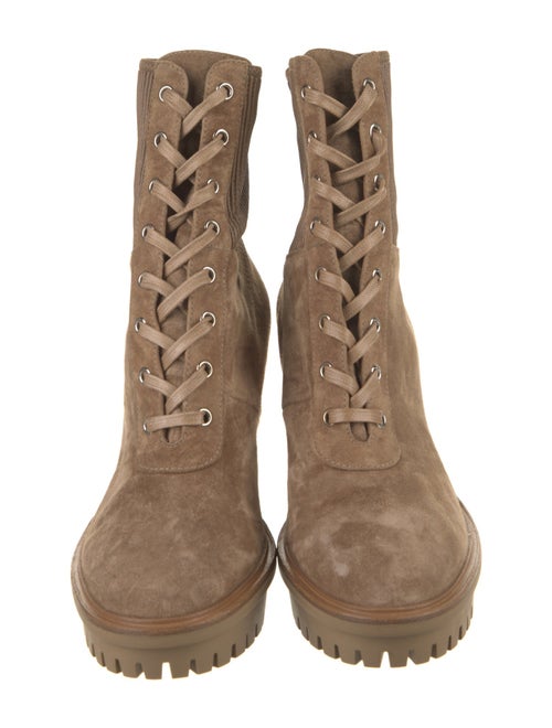 Gianvito Rossi Suede Lace-Up Boots
