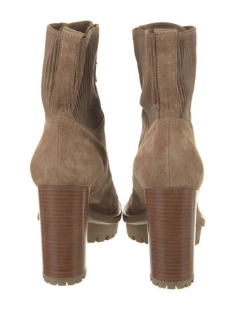 Gianvito Rossi Suede Lace-Up Boots