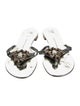 Gianvito Rossi Leather Crystal Embellishments Slides