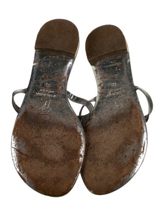 Gianvito Rossi Leather Crystal Embellishments Slides