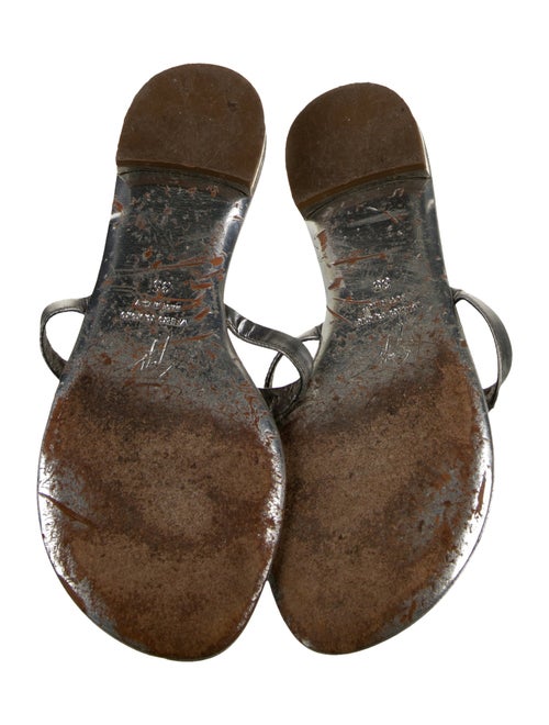 Gianvito Rossi Leather Crystal Embellishments Slides