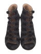 Gianvito Rossi Velvet Glitter Accents Lace-Up Boots