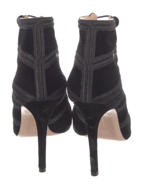 Gianvito Rossi Velvet Glitter Accents Lace-Up Boots